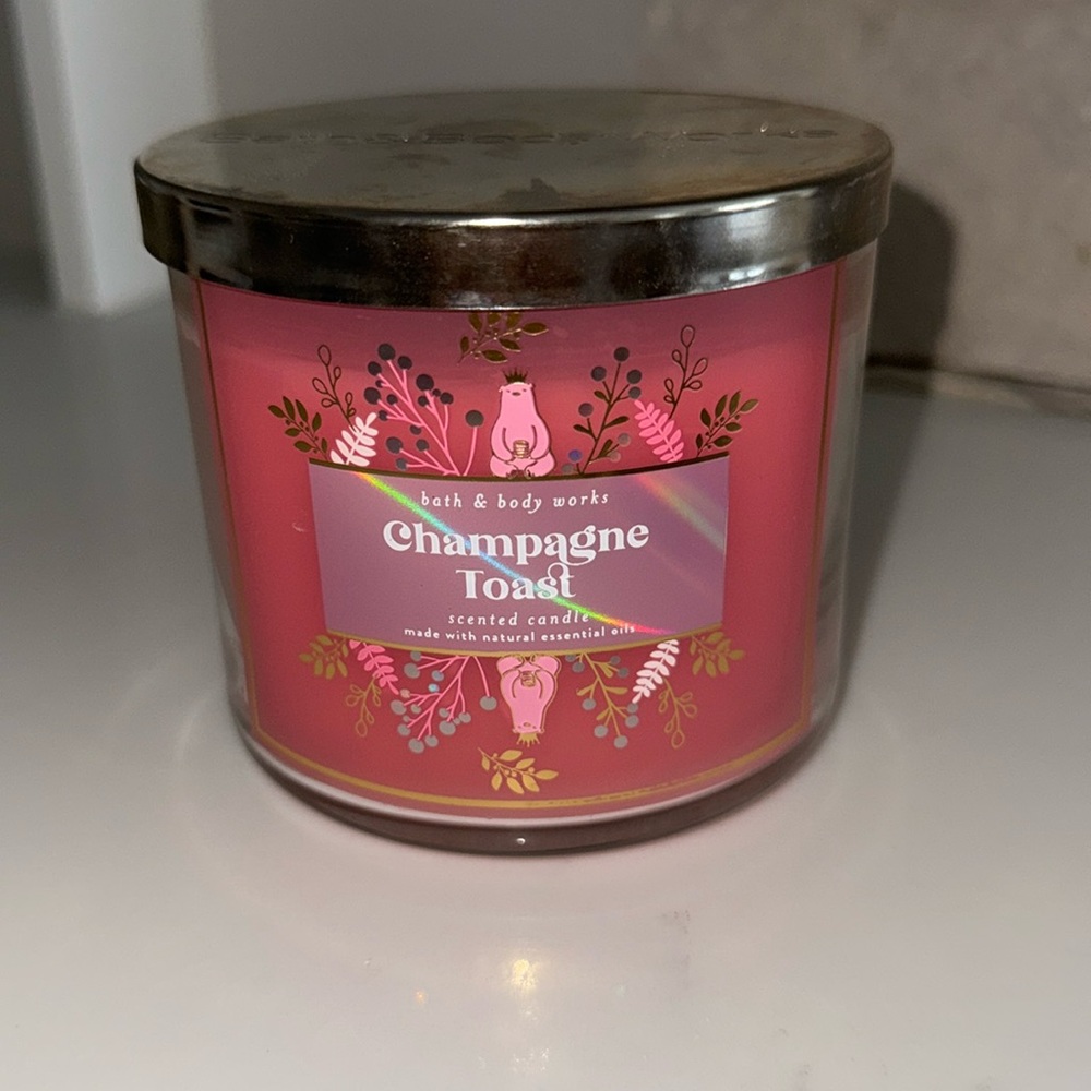 Champagne toast candle